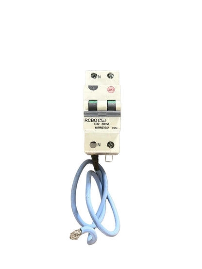 Wylex NSBS32/2 C32 32A 30mA RCBO AC type
