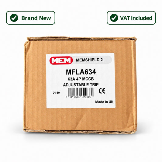 MEM Memshield 2 MFLA634 63A 4 Pole MCCB Adjustable Trip Brand New VAT Included