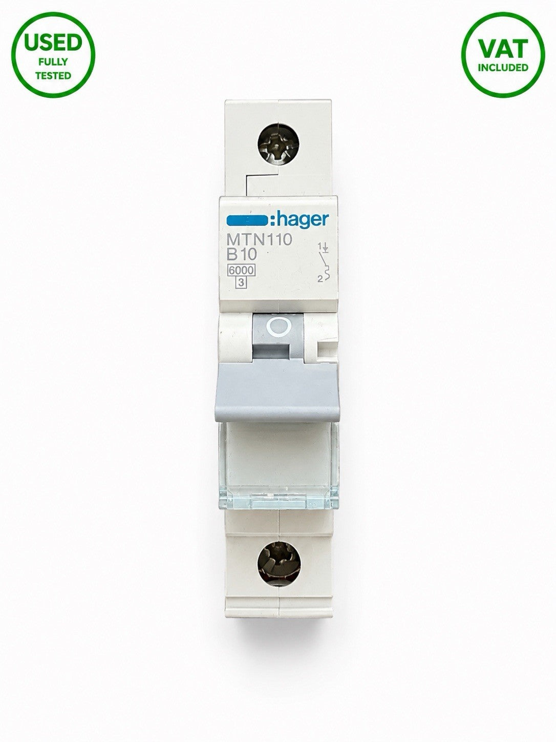 Hager MTN110 B10 10A Type B MCB 6kA Circuit Breaker New Other VAT Included