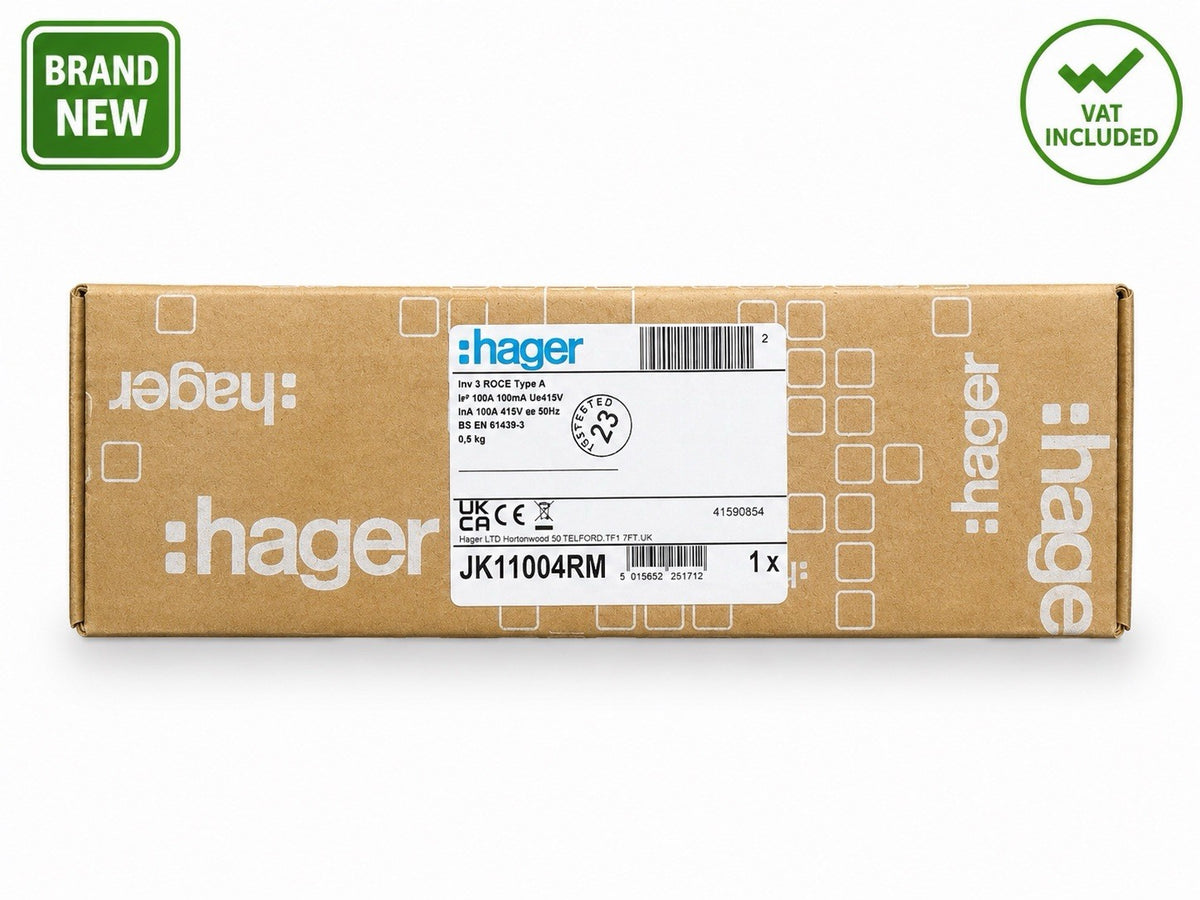 Hager JK11004RM 100A 4 Pole Type A RCD RCCB Brand New