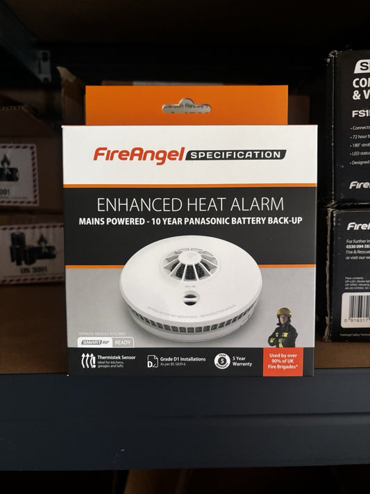FireAngel Heat Alarm Mains Powered with Battery Back Up HM-SN-1