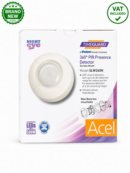 Timeguard SLW360N 360° PIR Presence Detector Surface Mount 2300W IP44