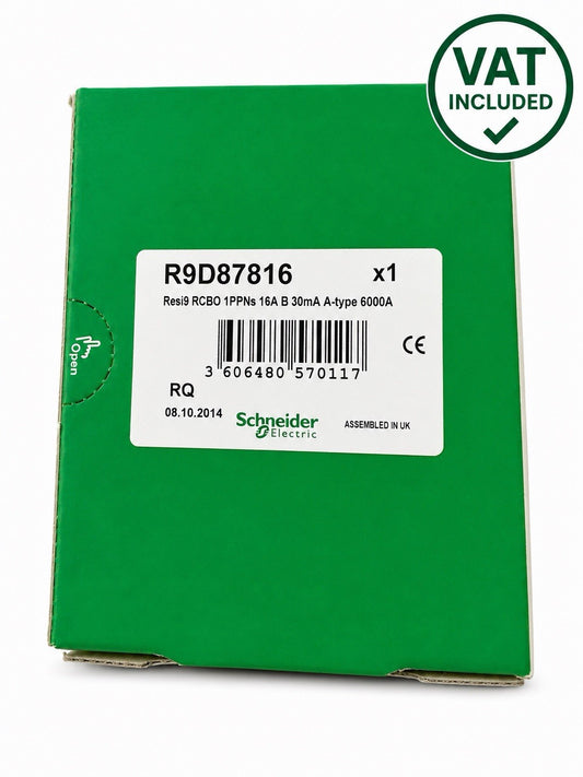 Schneider Resi9 RCBO R9D87816 16A B Type A 30mA 6kA 1P+N Brand New VAT Inc