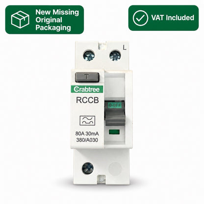 Crabtree 380/A030 80A 30mA Type A RCCB RCD New Other VAT Included