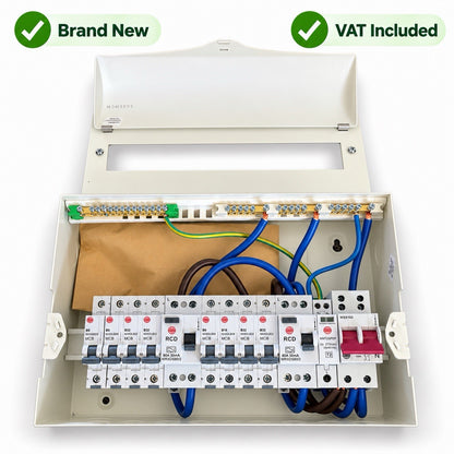 Wylex WNM1772/1 Metal Consumer Unit 100A Main Switch Dual Type A RCD SPD New