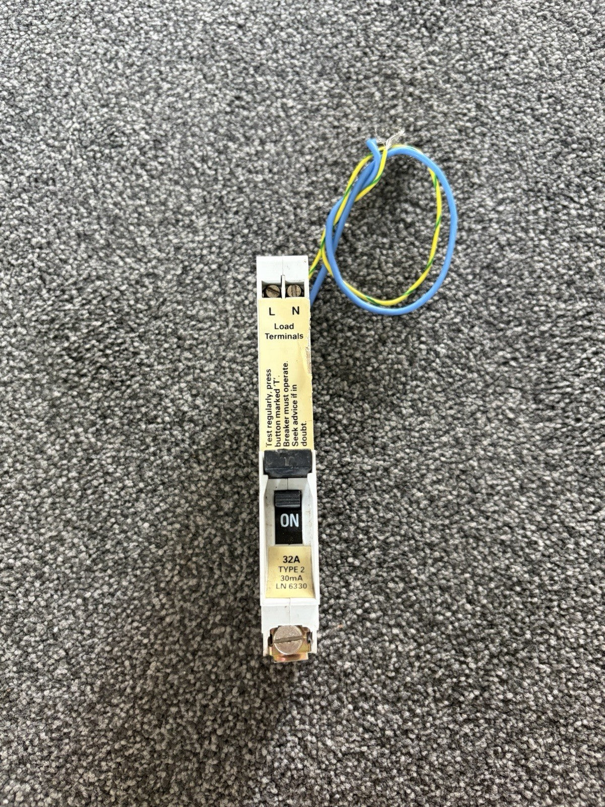 MK 32A 30MA LN6330 RCBO TYPE 2 1 POLE 240V