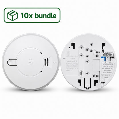 10x Aico Ei146e Optical Smoke Alarms with Bases – 2033 Expiry – Used