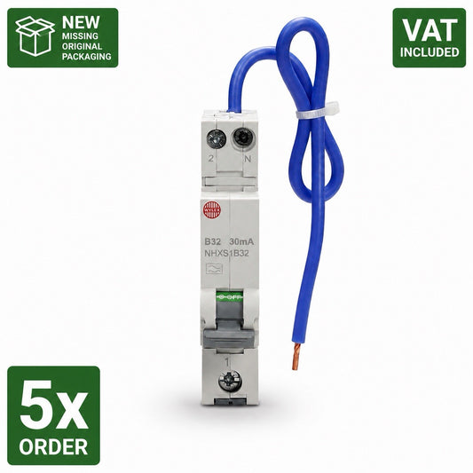 5x Wylex Mini NHXS1B32 B32 32A 30mA Type A RCBO Single Pole + Neutral New Other