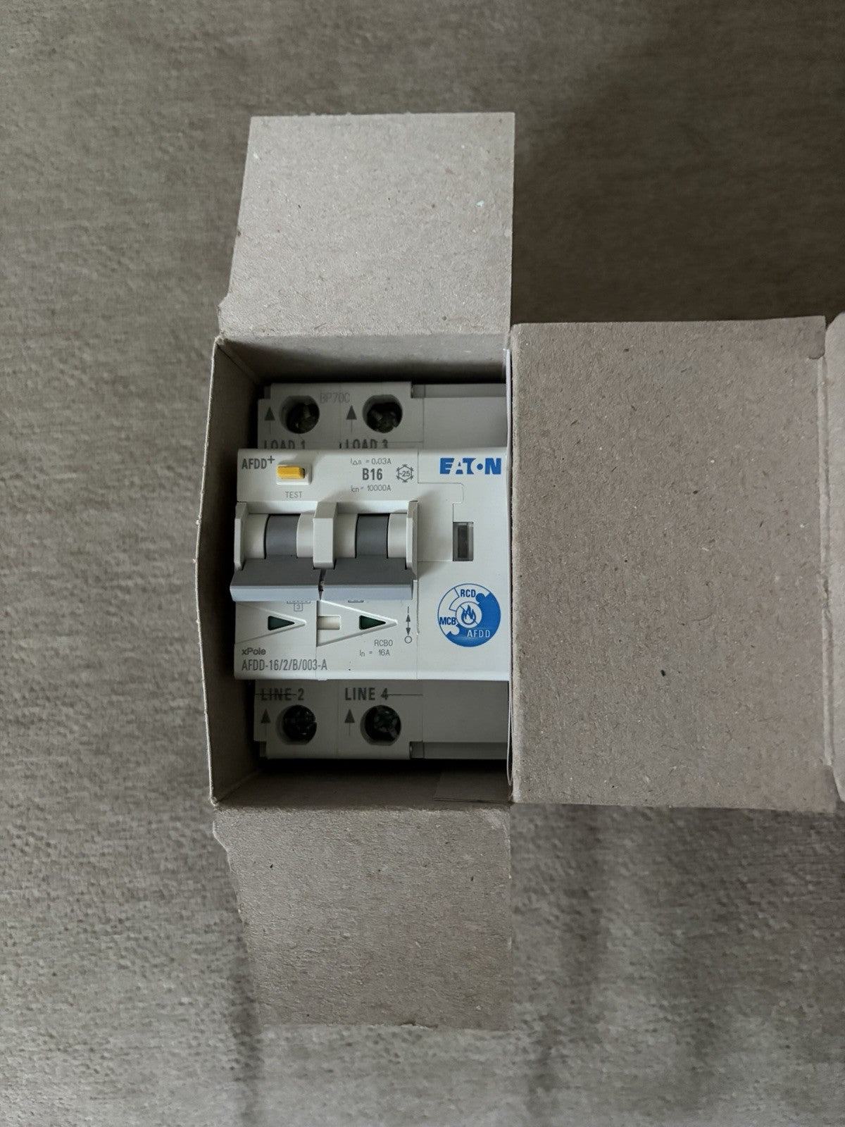 Eaton 187204 AFDD RCBO 16A B Curve 30mA Type A 2 Pole Brand New Boxed