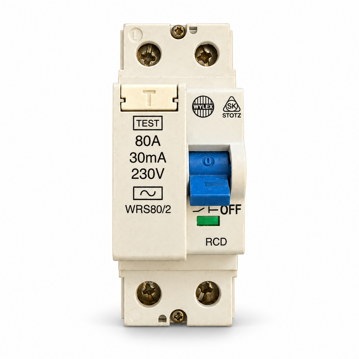 Wylex WRS80/2 80A 30mA 230V Double Pole Type AC RCD RCCB Used