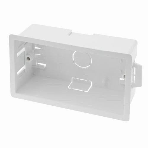 40x 2 Gang 47mm Dry Lining Boxes Plasterboard Back Boxes New