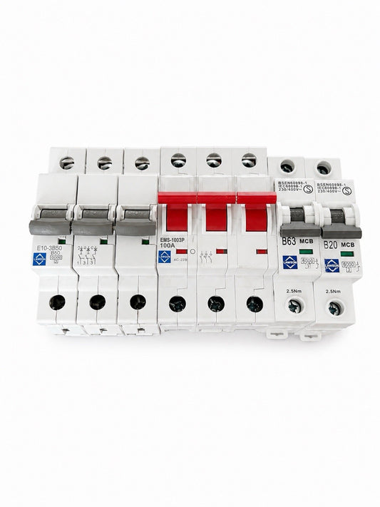 Lewden MCB & Isolator Breaker Bundle B20 B50 B63 100A Main Switch Job Lot Used