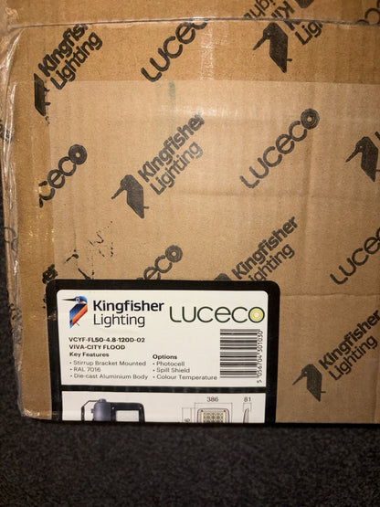 Luceco VCYF-FL50-4.8-120D-02 Viva-City 48W LED Floodlight 5000lm IP66 4000K