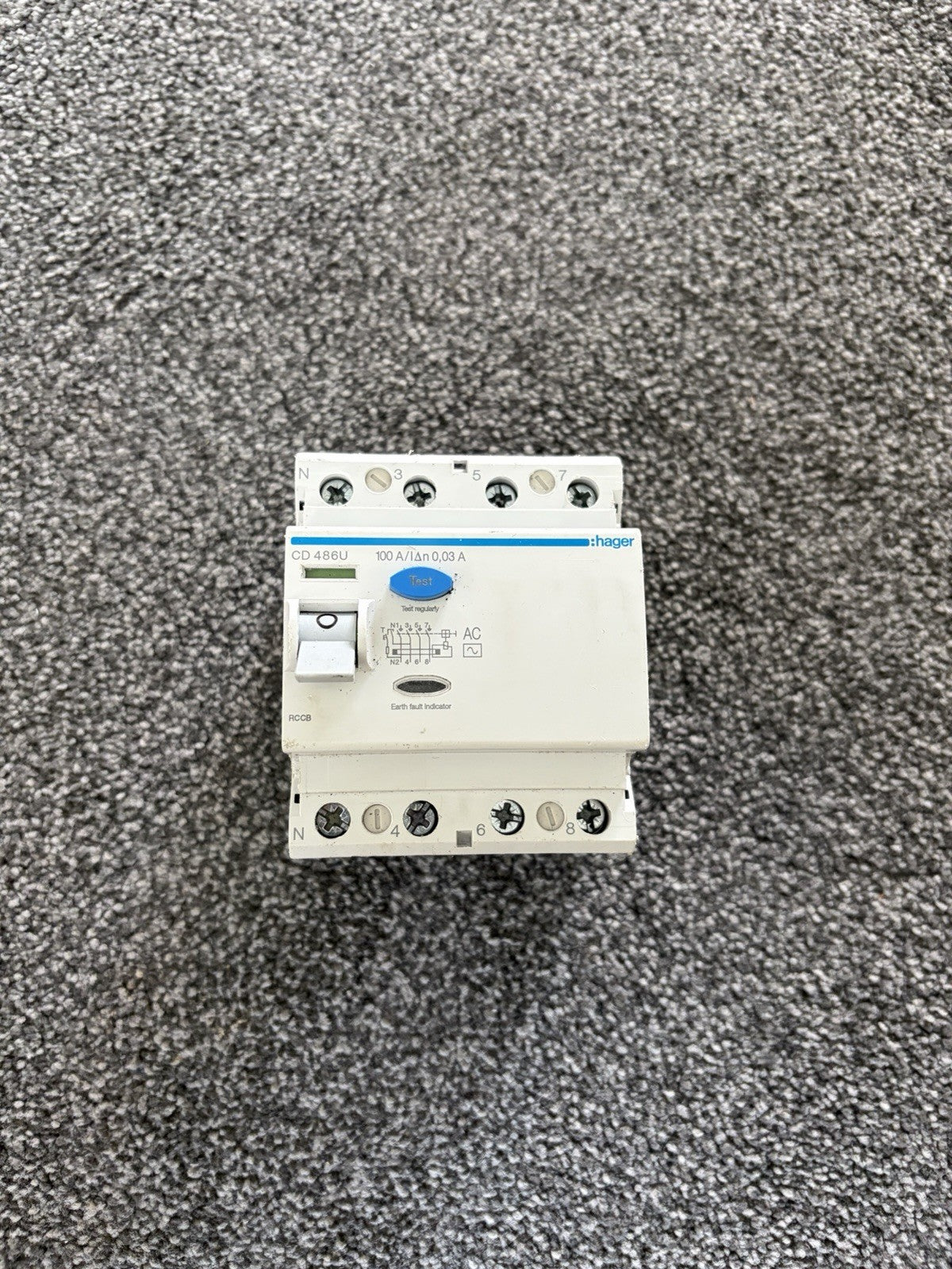 Hager CD 486U 100 A , AC TYPE RCD