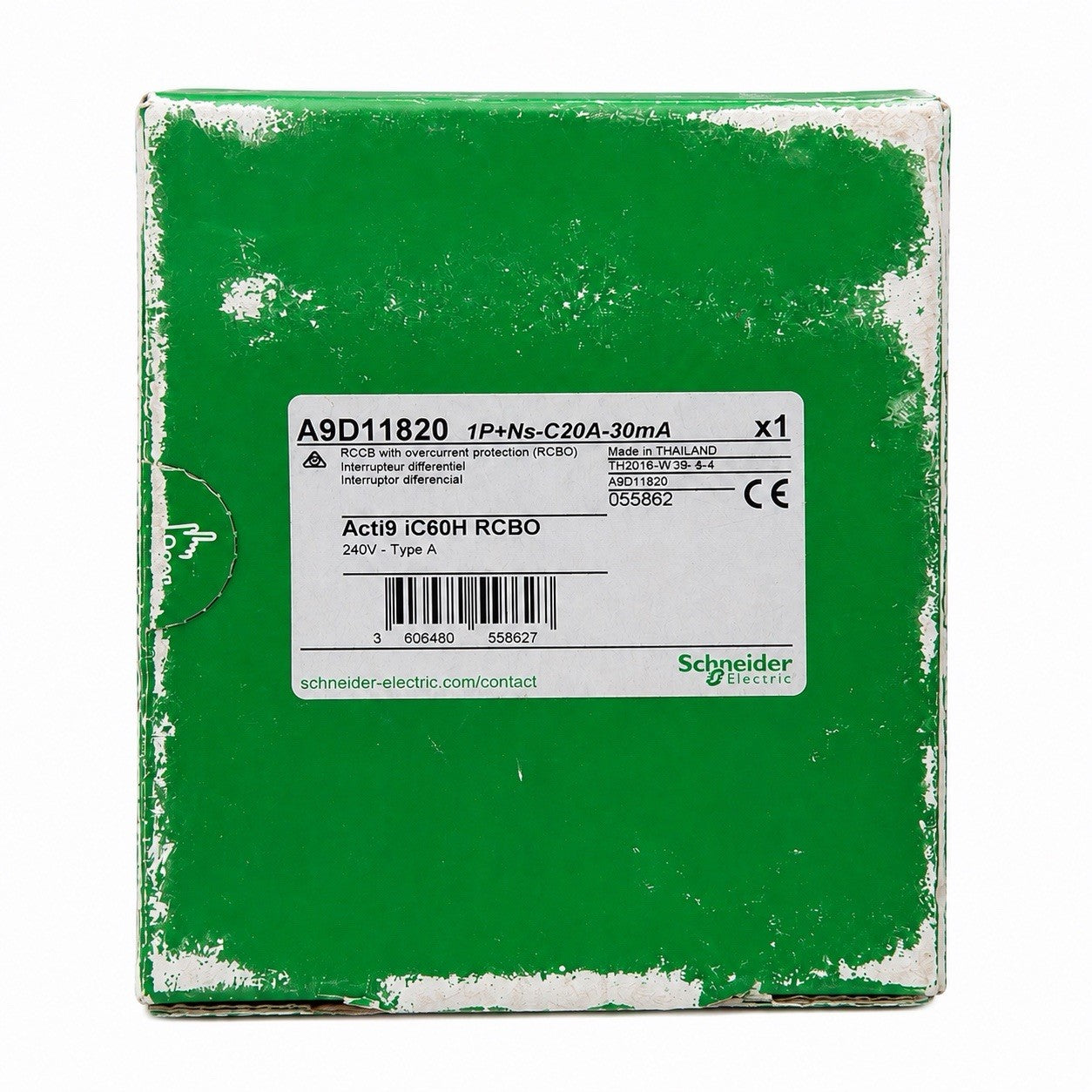 Schneider Acti9 iC60H RCBO A9D11820 C20 20A 30mA Type A 1P+N New VAT inc