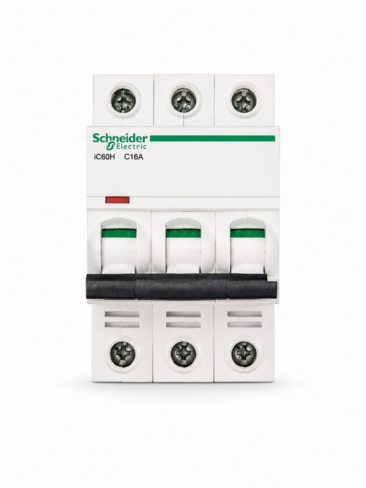 Schneider Electric iC60H C16A 16A 3 Pole Type C MCB Triple Pole Circuit Breaker