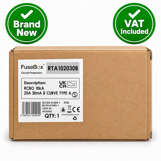 FuseBox RTA102030B 20A B Curve Type A RCBO 30mA 10kA Brand New