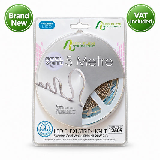 Phoebe LED 12509 5m Cool White Strip Light Kit 20W 24V Brand New VAT Included