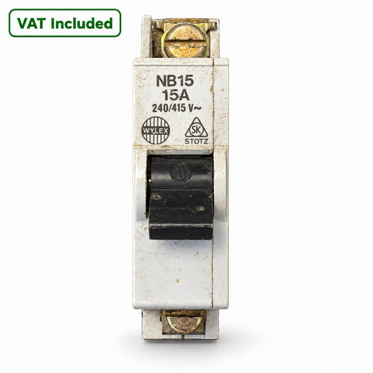 Wylex Stotz NB15 15A Single Pole MCB Circuit Breaker Used