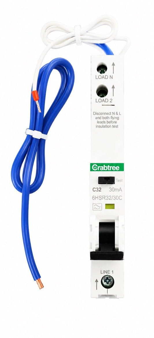 Crabtree Loadstar C32 RCBO 30mA Type AC 6HSR32/30C New Other Circuit Breaker