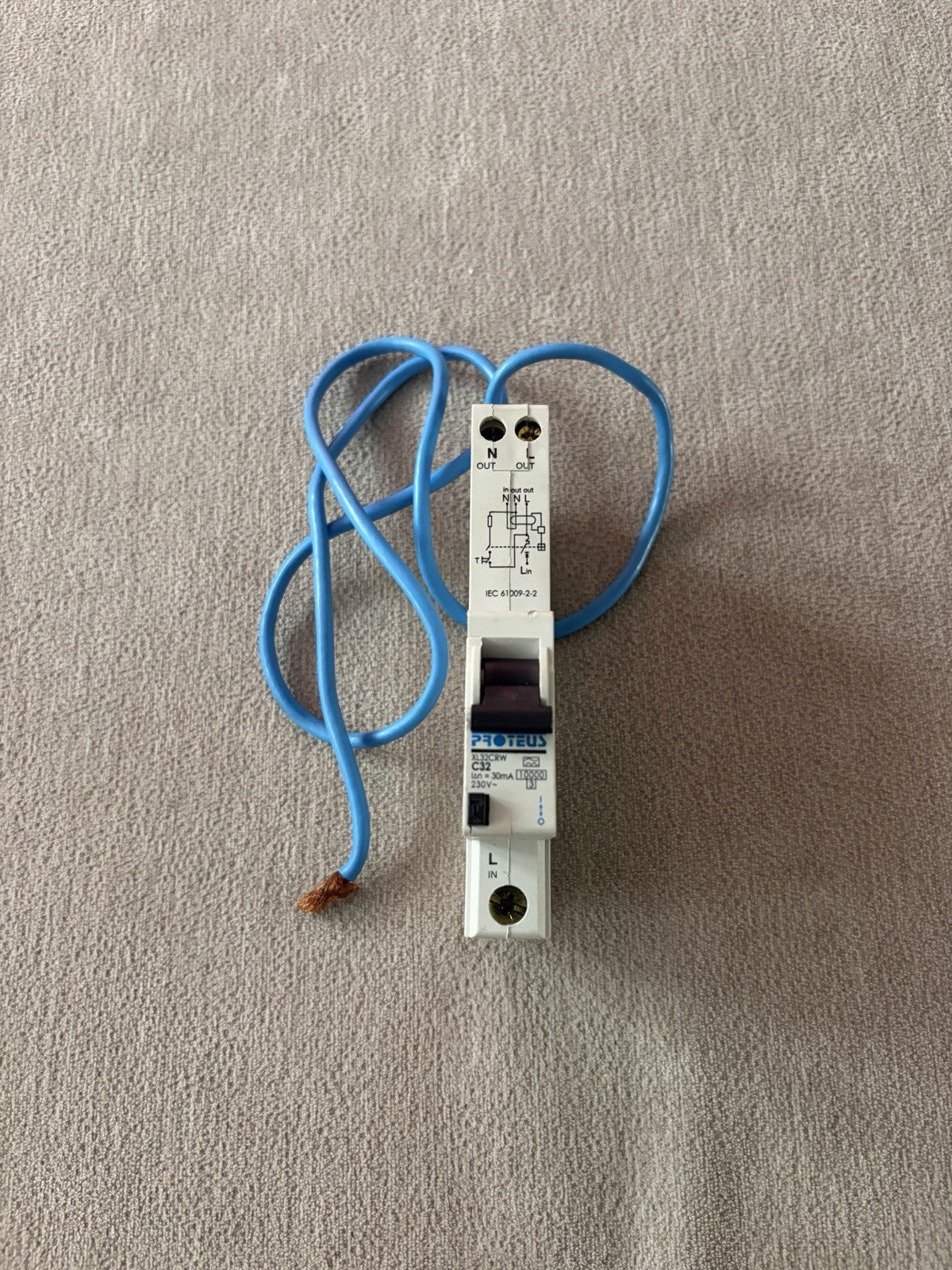 PROTEUS XL32CRW 32A RCBO Type C 10kA 32Amp TYPE A