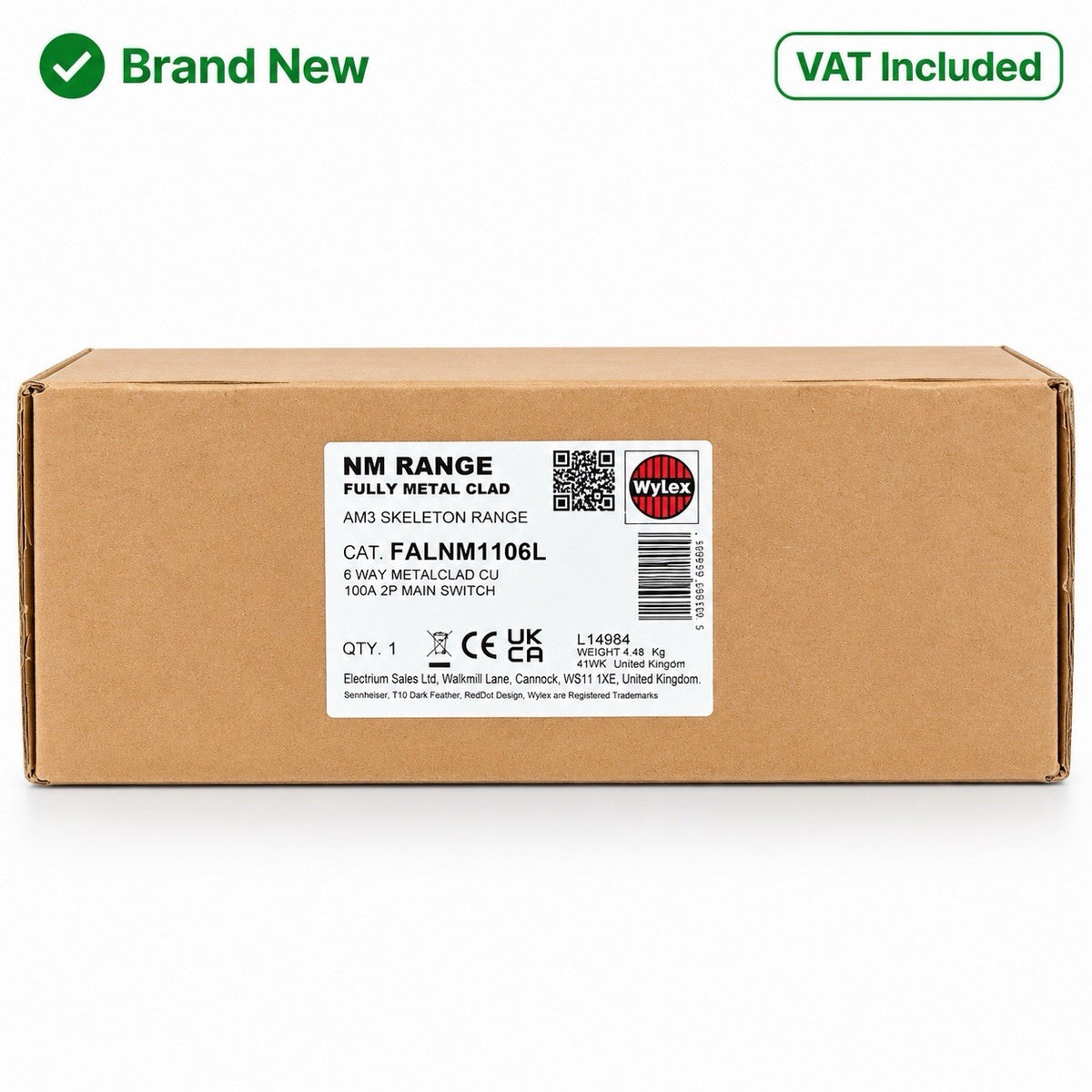 Wylex FALNM1106L 11 Way Metal Consumer Unit 100A Main Switch Brand New
