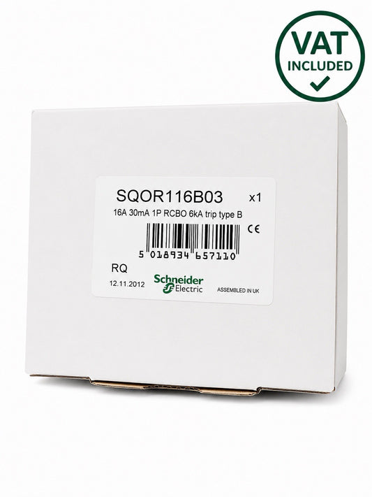 Schneider Square D RCBO SQOR116B03 16A B Curve 30mA 6kA 1P Brand New VAT Inc