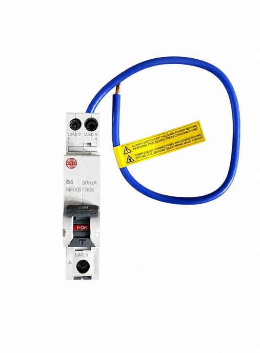 WYLEX B6 30mA - NHXS1B06 - Type B MINI RCBO - VAT Included
