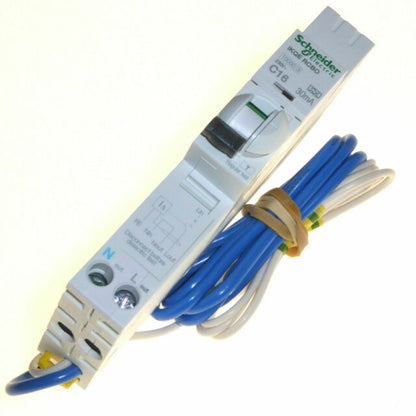 Schneider Electric SEE116C03 16A C Curve 30mA Type A RCBO 1P+N Brand New