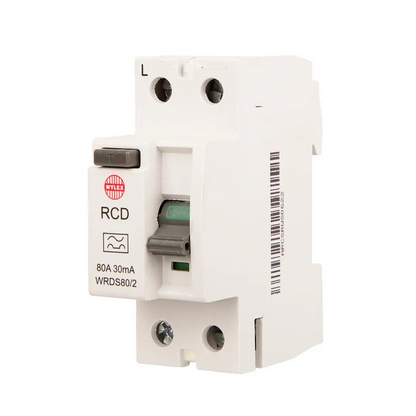 2x Wylex WRS80/2 RCD 80A 30mA Double Pole RCCB Main Switch Used Tested